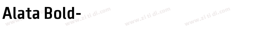 Alata Bold字体转换